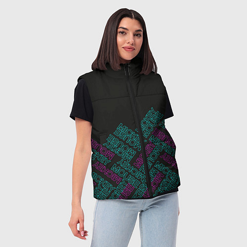 Женский жилет Text Mickey / 3D-Красный – фото 3