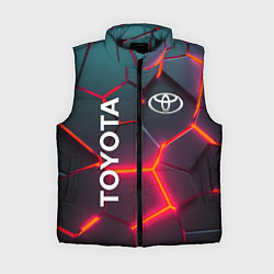 Женский жилет TOYOTA 3D NEON ТОЙОТА 3Д ПЛИТЫ НЕОН, цвет: 3D-черный