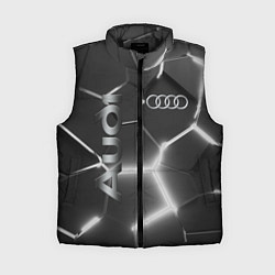 Женский жилет AUDI GREY 3D ПЛИТЫ, цвет: 3D-черный