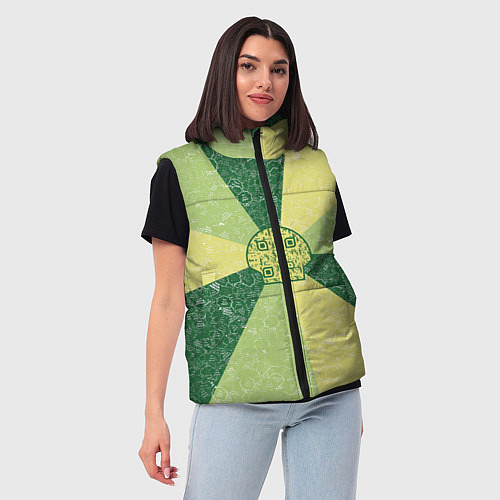 Женский жилет Медуза на фоне АПВ 9 3 3 5 / 3D-Красный – фото 3