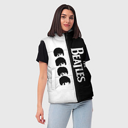 Женский жилет The Beatles черно - белый партер, цвет: 3D-светло-серый — фото 2