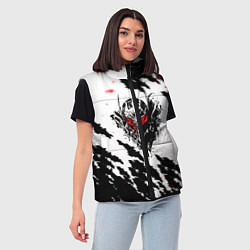 Женский жилет Берсерк маска с красными глазами, цвет: 3D-светло-серый — фото 2