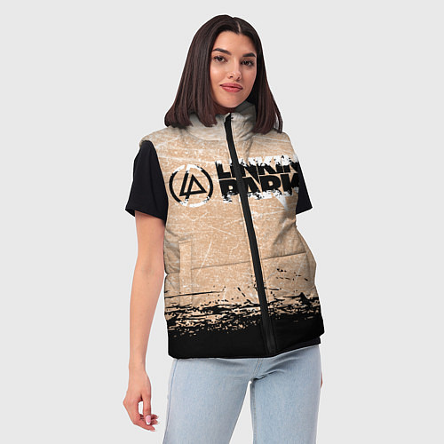 Женский жилет Linkin Park Рок Группа Линкин Парк / 3D-Черный – фото 3