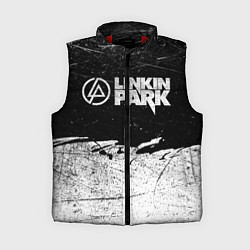 Женский жилет Линкин Парк Лого Рок ЧБ Linkin Park Rock, цвет: 3D-красный