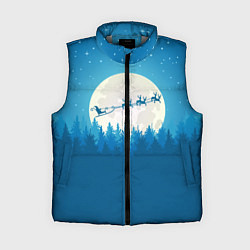 Женский жилет Санта с Оленями, цвет: 3D-светло-серый