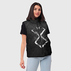 Женский жилет BERSERK LOGO GRUNGE, цвет: 3D-черный — фото 2