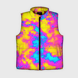 Женский жилет Яркая абстракция космических красок, цвет: 3D-красный