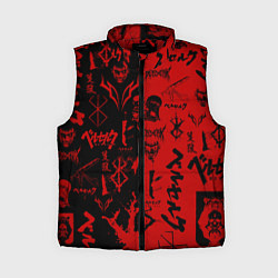 Женский жилет BERSERK BLACK RED БЕРСЕРК ПАТТЕРН, цвет: 3D-красный