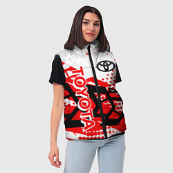 Женский жилет Toyota Тойота, цвет: 3D-красный — фото 2
