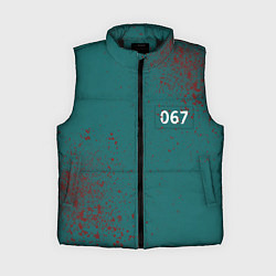 Женский жилет Игра в кальмара: Персонаж 067, цвет: 3D-черный