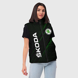 Женский жилет SKODA, ШКОДА, цвет: 3D-черный — фото 2