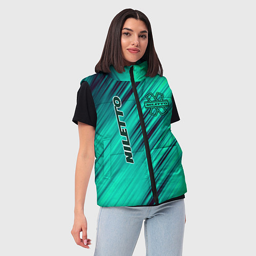 Женский жилет Нилетто Niletto лого / 3D-Черный – фото 3