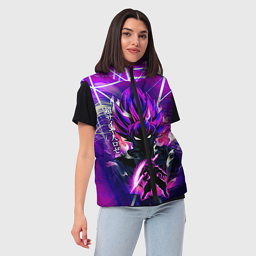 Женский жилет Гоку Блек Anime Dragon Ball Super Saiyan / 3D-Черный – фото 3