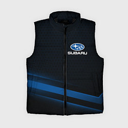 Женский жилет Subaru, sport style, цвет: 3D-черный