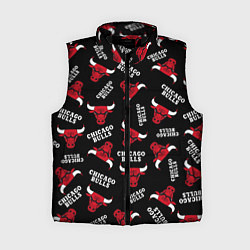 Женский жилет CHICAGO BULLS БЫКИ УЗОР, цвет: 3D-черный
