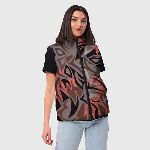 Женский жилет Абстракция Энергия / 3D-Черный – фото 3