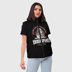 Женский жилет Кокер-Спаниель Cocker Spaniel, цвет: 3D-черный — фото 2