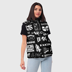 Женский жилет RAP & HIP HOP LOGOS, цвет: 3D-красный — фото 2