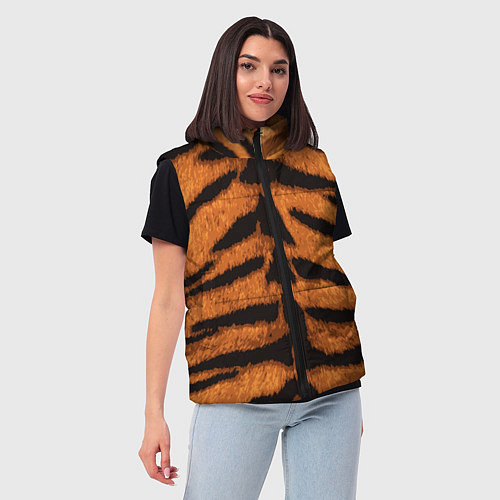 Женский жилет ТИГРИНАЯ ШКУРА / 3D-Черный – фото 3