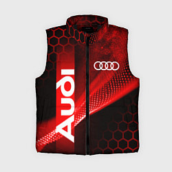 Женский жилет AUDI АУДИ SPORT СПОРТ RED AND BLACK, цвет: 3D-черный