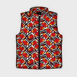 Женский жилет Geometry Dash: Demons Pattern, цвет: 3D-светло-серый