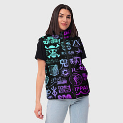 Женский жилет Аниме лого, цвет: 3D-светло-серый — фото 2