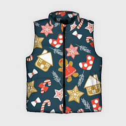 Женский жилет Merry Christmas!!!, цвет: 3D-черный