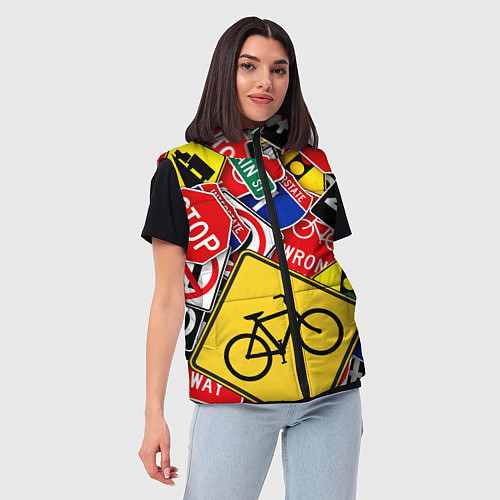 Женский жилет Главная дорога / 3D-Светло-серый – фото 3