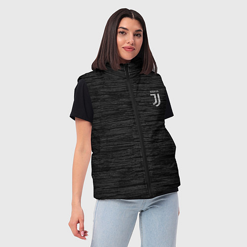 Женский жилет Juventus Asphalt theme / 3D-Черный – фото 3