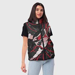 Женский жилет Хищная Абстракция, цвет: 3D-черный — фото 2