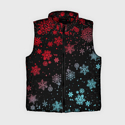 Женский жилет НЕОНОВЫЕ СНЕЖИНКИ, НОВЫЙ ГОД 2022