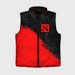 Женский жилет DOTA 2 RED LOGO, БРЫЗГИ КРАСОК, цвет: 3D-красный