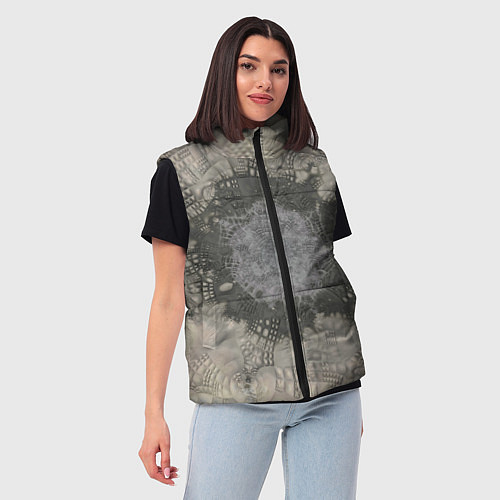 Женский жилет Серый песок - коллекция Путешествие - Хуф и Ся / 3D-Светло-серый – фото 3