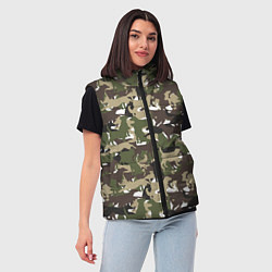 Женский жилет Камуфляж из Собак Camouflage, цвет: 3D-черный — фото 2