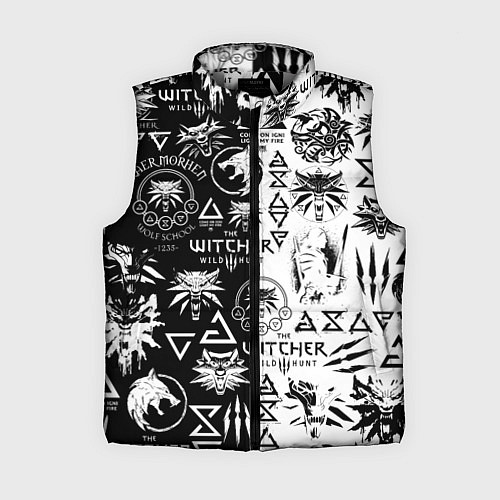 Женский жилет THE WITCHER LOGOOMBING ВЕДЬМАК ПАТТЕРН / 3D-Светло-серый – фото 1