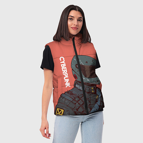 Женский жилет Cyberpunk Спина / 3D-Черный – фото 3