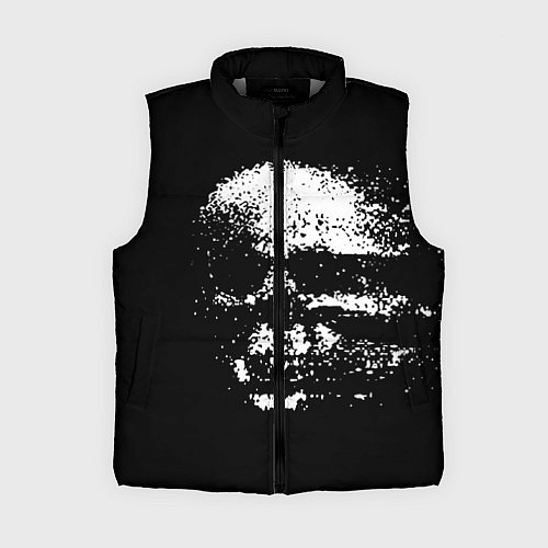 Женский жилет Skulls glitch / 3D-Светло-серый – фото 1