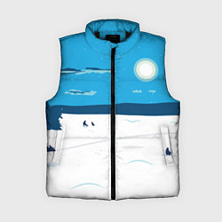 Женский жилет Зимняя рыбалка на озере