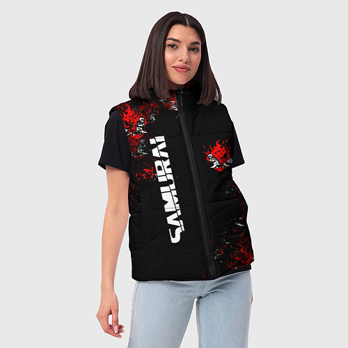 Женский жилет КИБЕРПАНК 2077 SAMURAI CYBERPUNK 2077 / 3D-Черный – фото 3