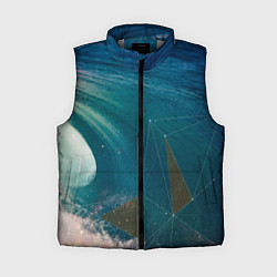Женский жилет Геометрия на волне, цвет: 3D-светло-серый