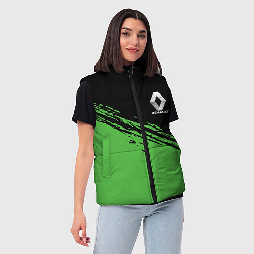Женский жилет Renault Green / 3D-Черный – фото 3