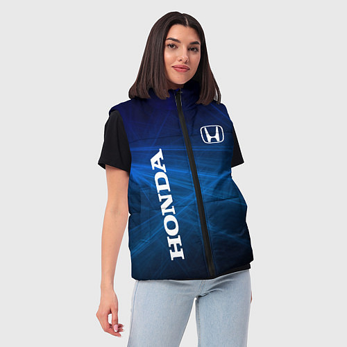 Женский жилет Honda - Blue / 3D-Черный – фото 3