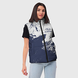 Женский жилет Subaru - Текстура, цвет: 3D-светло-серый — фото 2