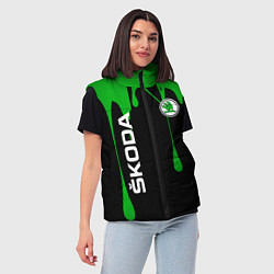 Женский жилет Skoda: Подтеки, цвет: 3D-черный — фото 2