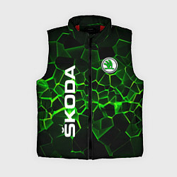 Женский жилет Skoda: Неоновые трещины, цвет: 3D-красный