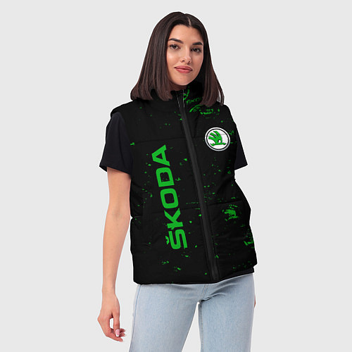 Женский жилет Skoda: Sport Auto / 3D-Красный – фото 3