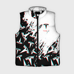 Женский жилет Tesla pattern glitch, цвет: 3D-черный