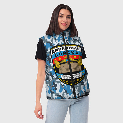 Женский жилет Диванные Войска камуфляж / 3D-Красный – фото 3