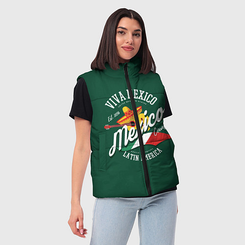 Женский жилет Мексика Mexico / 3D-Черный – фото 3