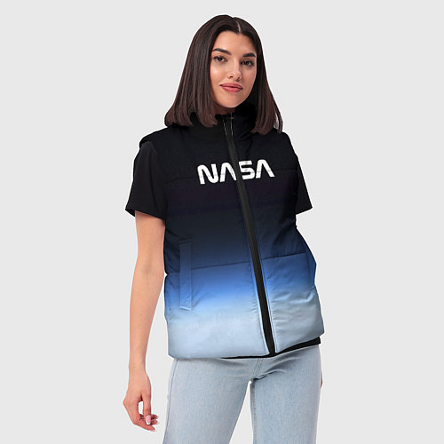 Женский жилет NASA с МКС / 3D-Черный – фото 3